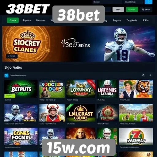 Visão geral dos jogos disponíveis no site 38bet